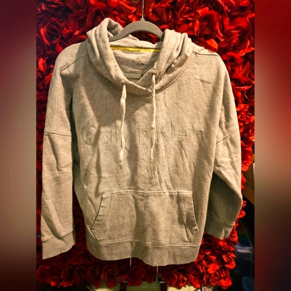 Women's Calvin Klein Gray Hoodie Size XLarge